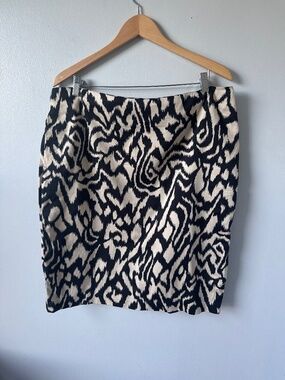 Larry Levine, black and tan skirt